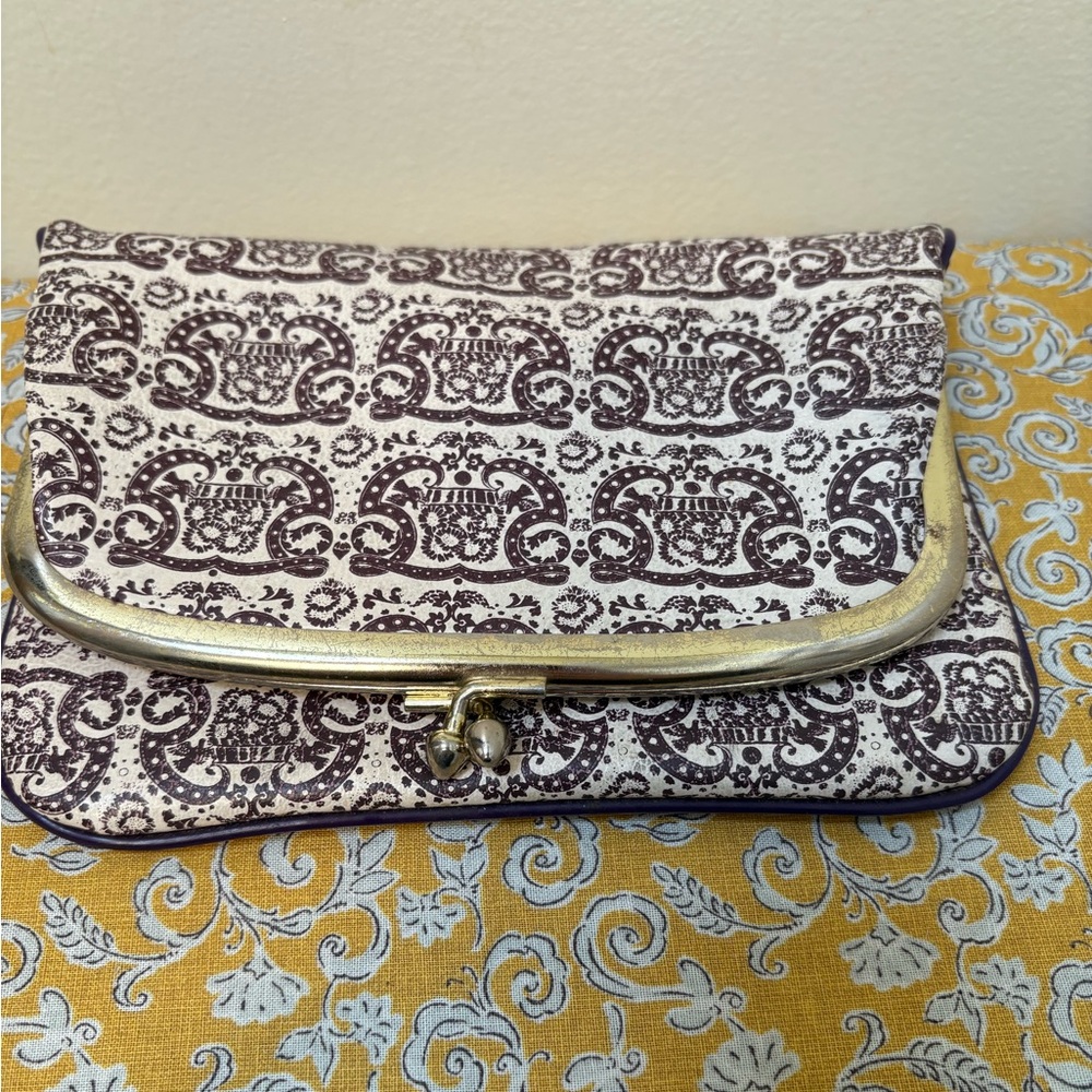 Vintage Gold Over Clutch Bag Vinyl